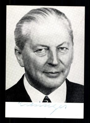 Kurt Georg Kiesinger 1904-1988 Bundeskanzler 1966-69 Orig. Signiert # BC 203878