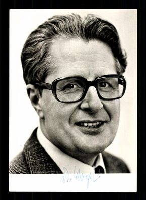 Hans Jochen Vogel 1926-2020 SPD Vorsitzender 1990-91 Original Sign. # BC 204637