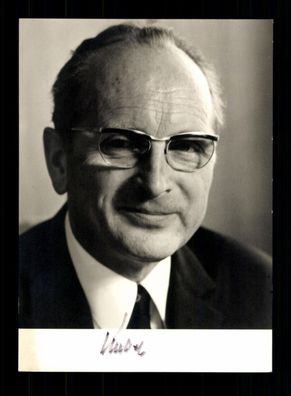 Alfred Kubel Ministerpräsident Niedersachsen 1970-76 Original Sign # BC 204659