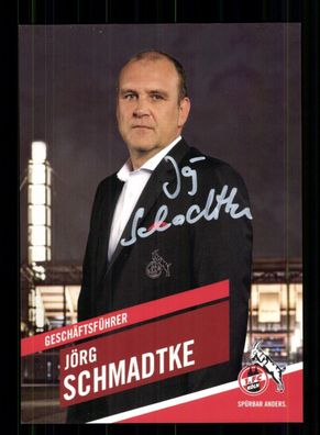 Jörg Schmadtke Autogrammkarte 1 FC Köln 2015-16 Original Signiert