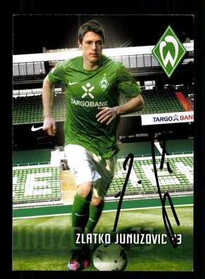 Zlatko Junuzovic Autogrammkarte Werder Bremen 2011-12 Original Signiert