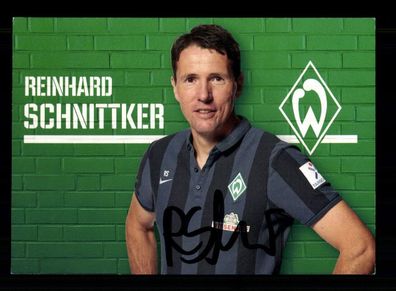 Reinhard Schnittker Autogrammkarte Werder Bremen 2014-15 Original Signiert