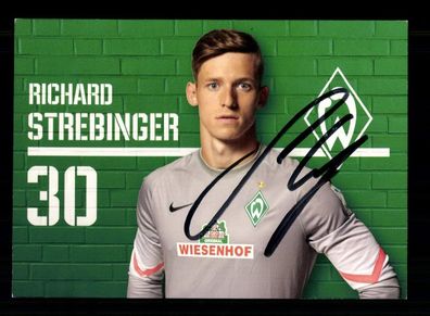 Richard Strebinger Autogrammkarte Werder Bremen 2014-15 Original Signiert