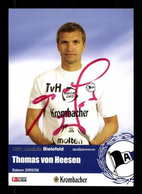 Thomas von Heesen Autogrammkarte Arminia Bielefeld 2005-06 Original Signiert