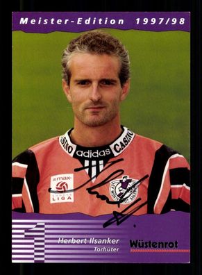 Herbert Ilsanker Autogrammkarte SV Wüstenrot Salzburg 1997-98 Original Signiert