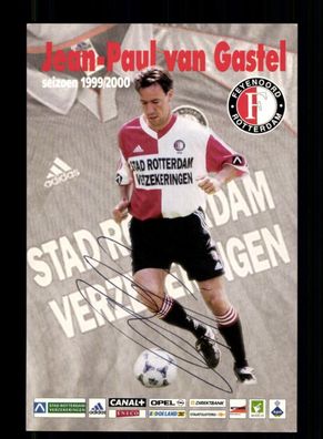 Jean Paul van Gastel Autogrammkarte Feyenoord Rotterdam 1999-00 Original Sign.
