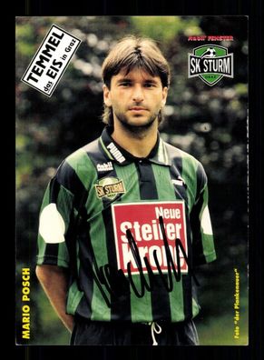 Mario Posch Autogrammkarte SK Sturm Graz Original Signiert