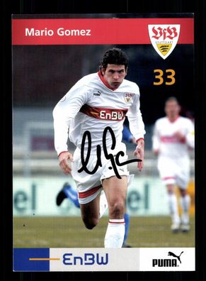 Mario Gomez Autogrammkarte VfB Stuttgart 2005-06 2. Karte Original Signiert