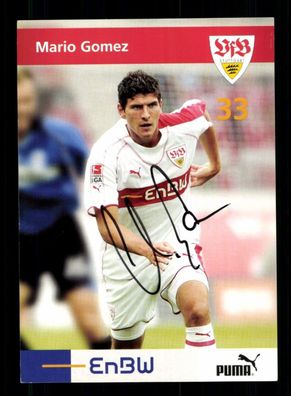 Mario Gomez Autogrammkarte VfB Stuttgart 2005-06 1. Karte Original Signiert
