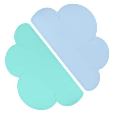 2 Stécke Kinder Wolken Form Silikon Wasserdichtes Platzdeckchen