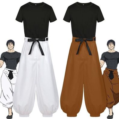Unisex Jujutsu Kaisen Outfit Fushiguro Geto Suguru Toji T-shirt Hose Cosplay Kostüme