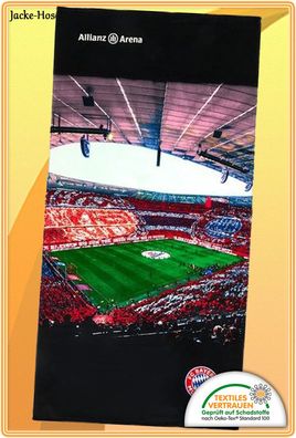 FC Bayern München Strandtuch Badetuch Duschtuch Allianz Arena Gr. 90x180cm NEU