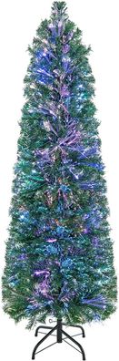 Künstlicher Weihnachtsbaum mit Beleuchtung, Tannenbaum in Glasfaseroptik, Christbaum