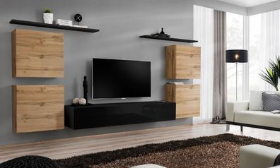 Luxus Einrichtung Wohnwand TV Ständer Design Sideboard Wandschrank Neu
