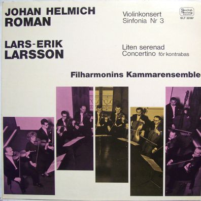 Swedish Society Discofil SLT 33187 - Violinkonsert, Sinfonia Nr.3 / Liten Serena