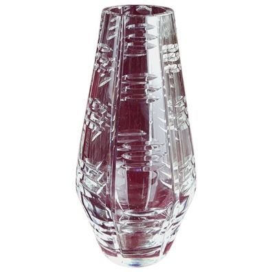 Kristallvase Vase geschliffen schwer H 23,3 cm