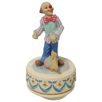 Spieluhr Clownfigur mit Hund auf Ball H 17 cm