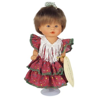 Carmen González Baby D'Nenes Kunststoff Puppe H 19,5 cm Spain mit Ständer
