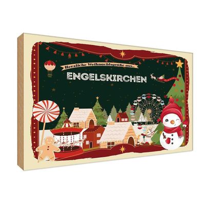 vianmo Holzschild Holzbild 20x30 cm Weihnachten Engelskirchen