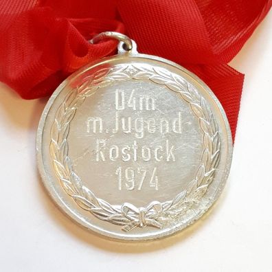 DDR Medaille 04 m m. Jugend Rostock 1974 2. Platz
