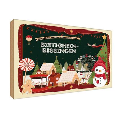 vianmo Holzschild Holzbild 20x30 cm Weihnachten Bietigheim-bissingen