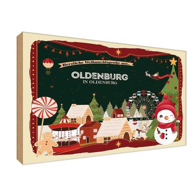 vianmo Holzschild Holzbild 20x30 cm Weihnachten aus Oldenburg IN Oldenburg
