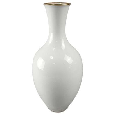 Vase Heinrich Selb H & Co. 1290 9638 weiß mit Goldrand Blumenvase groß 28 cm