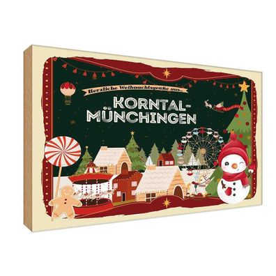 vianmo Holzschild Holzbild 20x30 cm Weihnachten Korntal-münchingen