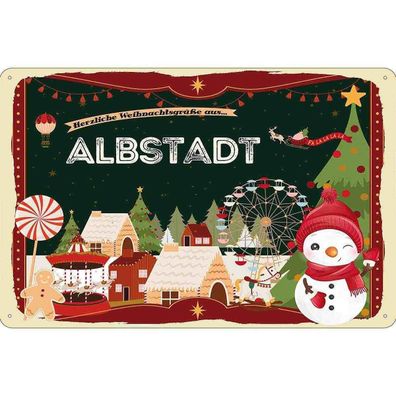 vianmo Blechschild 20x30 cm Weihnachten Albstadt