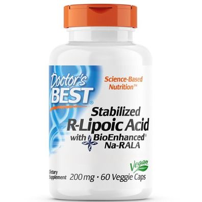 Doctor's Best, Stabilized R-Lipoic Acid, 200mg, 60 Veg. Kapseln