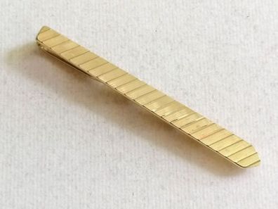 Gold Krawatten Klammer Krawattennadel Clip Gelbgold 333, Art Deco, 4g , Top