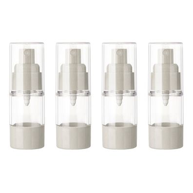 4 Stück Vakuum-Sprühflasche, Pressflasche, kosmetischer Reisespender, Asche, 15 ml