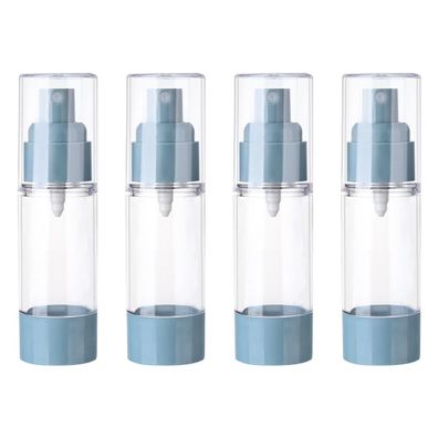 4 Stück Vakuum-Sprühflasche, Pressflasche, kosmetischer Reisespender, blau, 30 ml