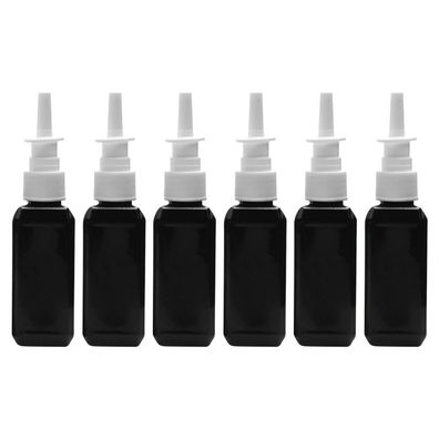 50 ml farbige Kunststoff-Sprühflasche, kosmetische Gießkanne, schwarz, 6 Stk