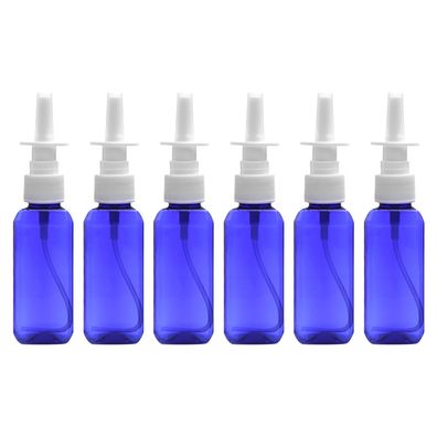 50 ml farbige Kunststoff-Sprühflasche, kosmetische Gießkanne, blau, 6 Stk