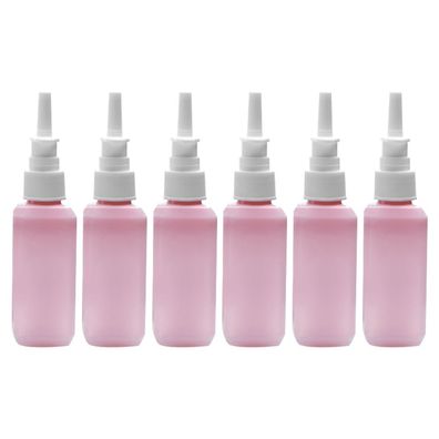 50 ml farbige Kunststoff-Sprühflasche, kosmetische Gießkanne, rosa, 6 Stk