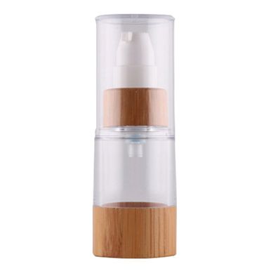Presstyp aus Bambus und Holz als Vakuumflasche, Lotion-Unterabfüllung 15 ml