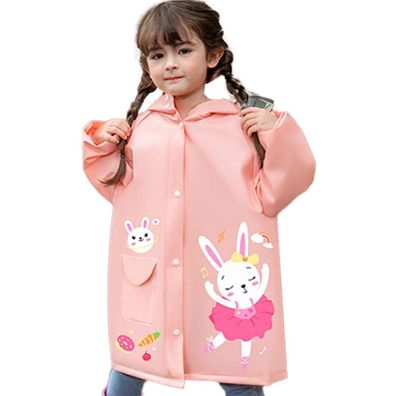 Kinder-Regenmantel mit Kapuze, Regenbekleidung, XL