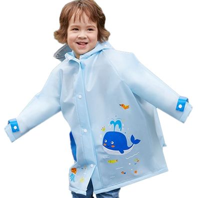 Kinder-Regenmantel mit Kapuze, Regenbekleidung, XL