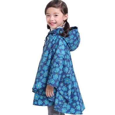 Kinder-Regenponcho mit Kapuze, Regenbekleidung, S