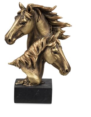 Figur Büste Pferd 15 cm in antik gold