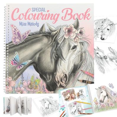 Miss Melody Special Malbuch mit schönen Pferdemotiven zum Ausmalen