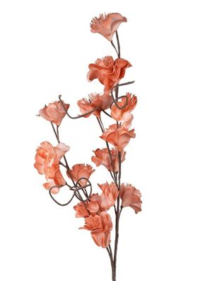 Deko Blüte Deko Blume Kunstblume Blütenzweig 106cm lachs