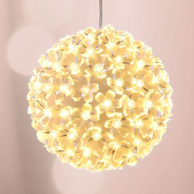 LED Lichterkugel 15 cm - 100 LED - Fenster Deko Lampe Leucht Kugel warm weiß