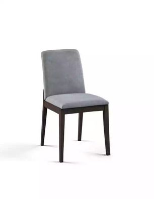 Esszimmerstühle Wohnzimmer Stuhl mit Holzbeinen Modern neu Grau