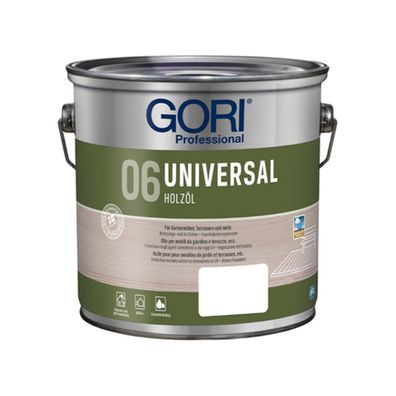 GORI 06 Universal Holzöl 2.5 Liter Gartenmöbel-Öl Terrassenöl Möbelöl Farbwahl
