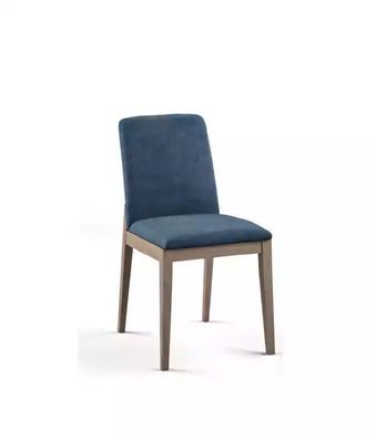 Esszimmerstühle Wohnzimmer Stuhl mit Holzbeinen Modern neu blau