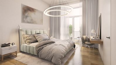 Polsterbett Doppelbett HEDA 160x200cm in Stoff Boston Toffee