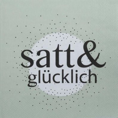 DINING Servietten 'satt und glücklich', 33x33 cm, 15365 20 St