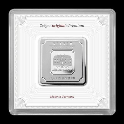 Silberbarren Geiger 50 Gramm 999 Silber in Box zertifiziert
